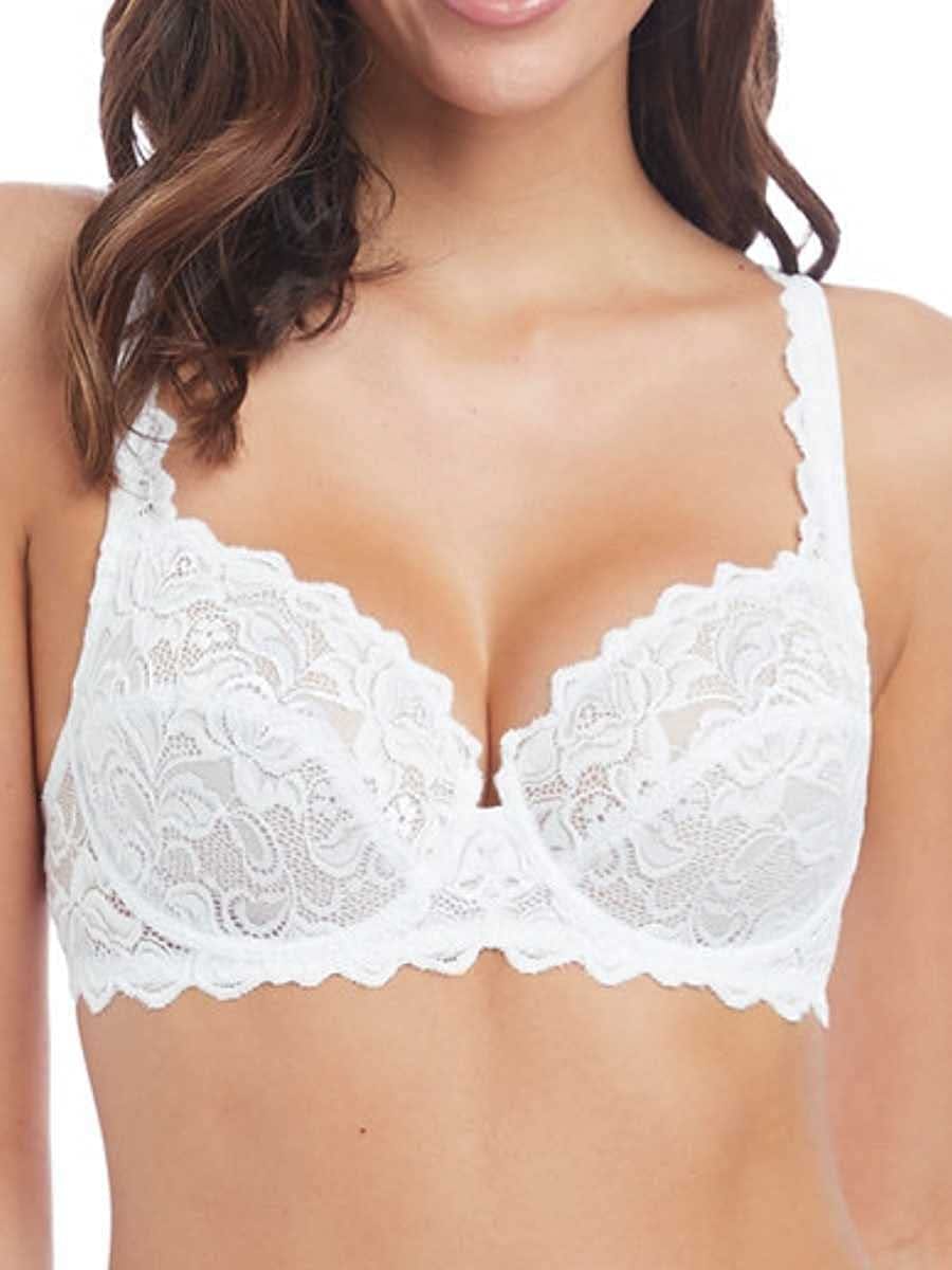 Wacoal Eglantine Classic Underwire Bra in Noir, Honey Beige or White (Webfa662)Sizes B-E White / 32B
