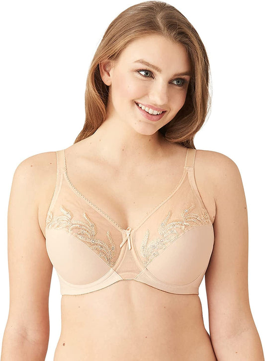 Wacoal Women'S Feather Embroidery Underwire Bra Sand / 40D