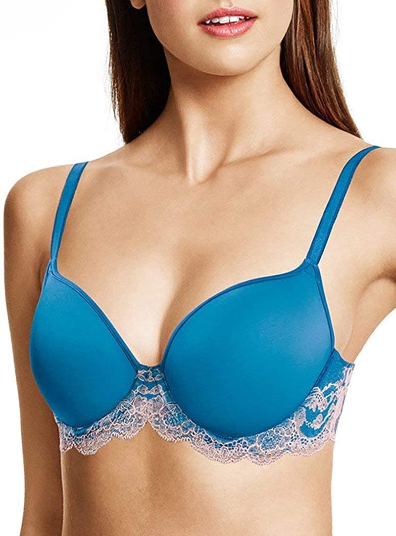 Wacoal Women'S Lace Affair T-Shirt Bra Blue Sapphire/Sphinx / 36DD