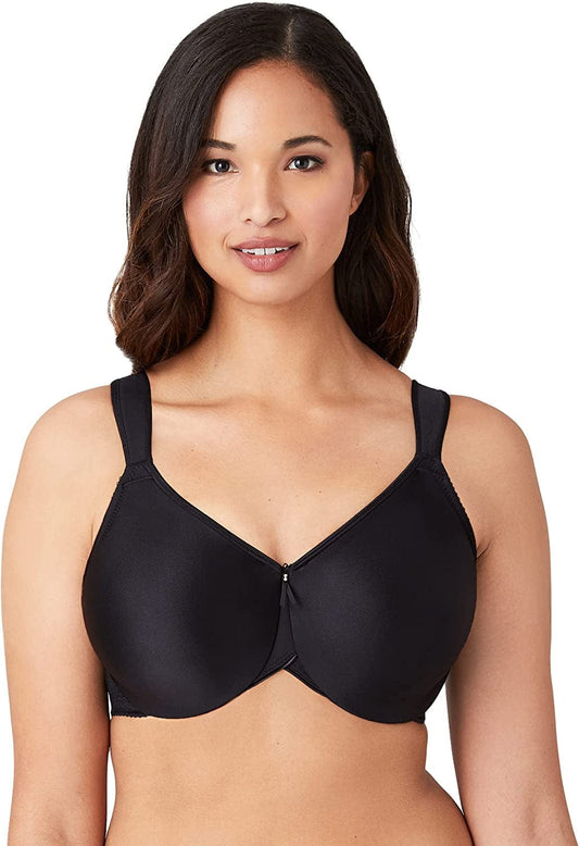 Wacoal Women'S plus Size Bodysuede Ultra Full Figure Seamless Underwire Bra Black / 42DD