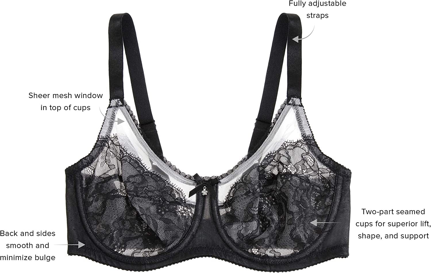 Wacoal Women'S Retro Chic Full Figure Underwire Bra