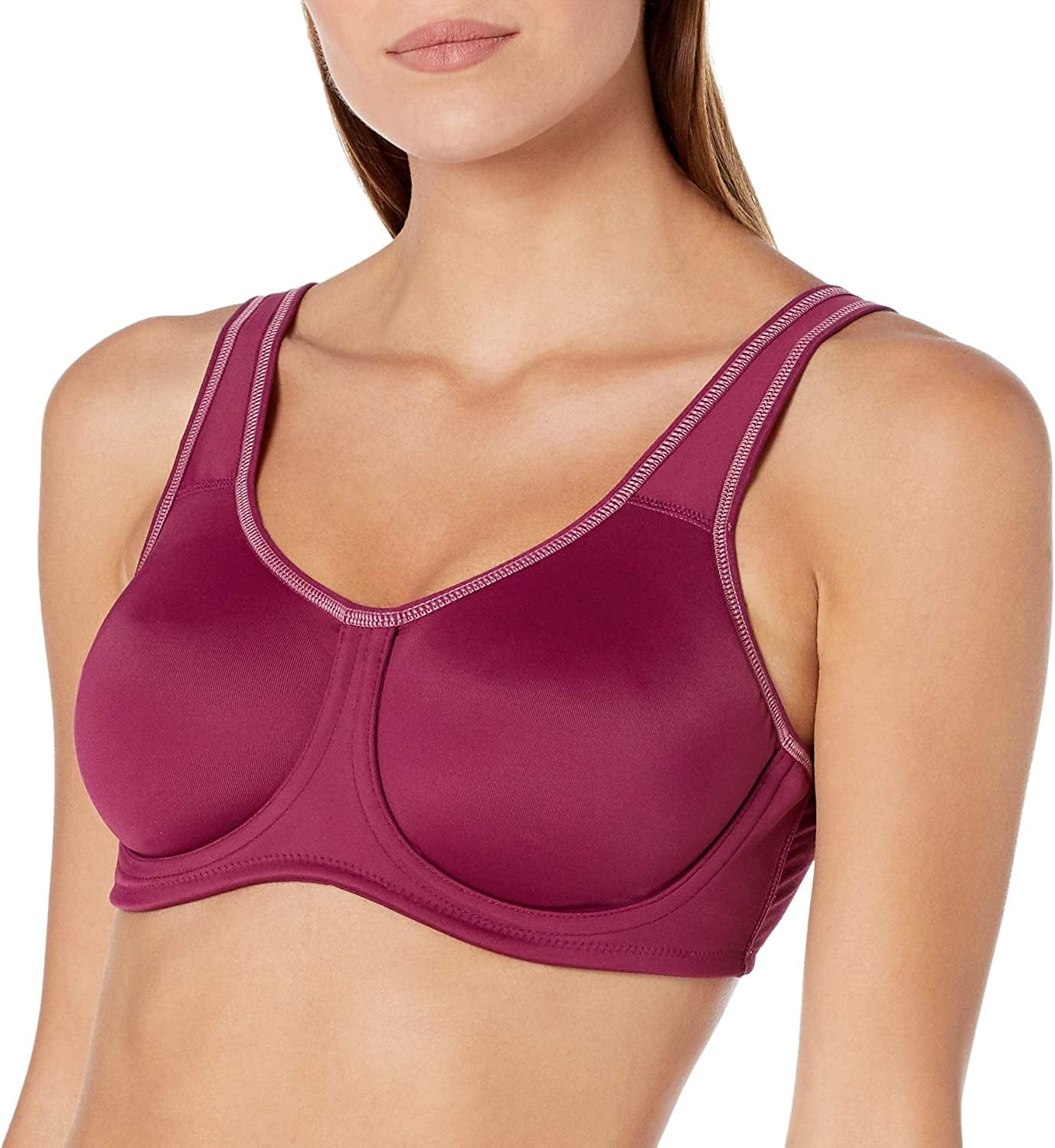 Wacoal Women'S Underwire Sport Bra Purple Potion W/ Heather Rose / 38C