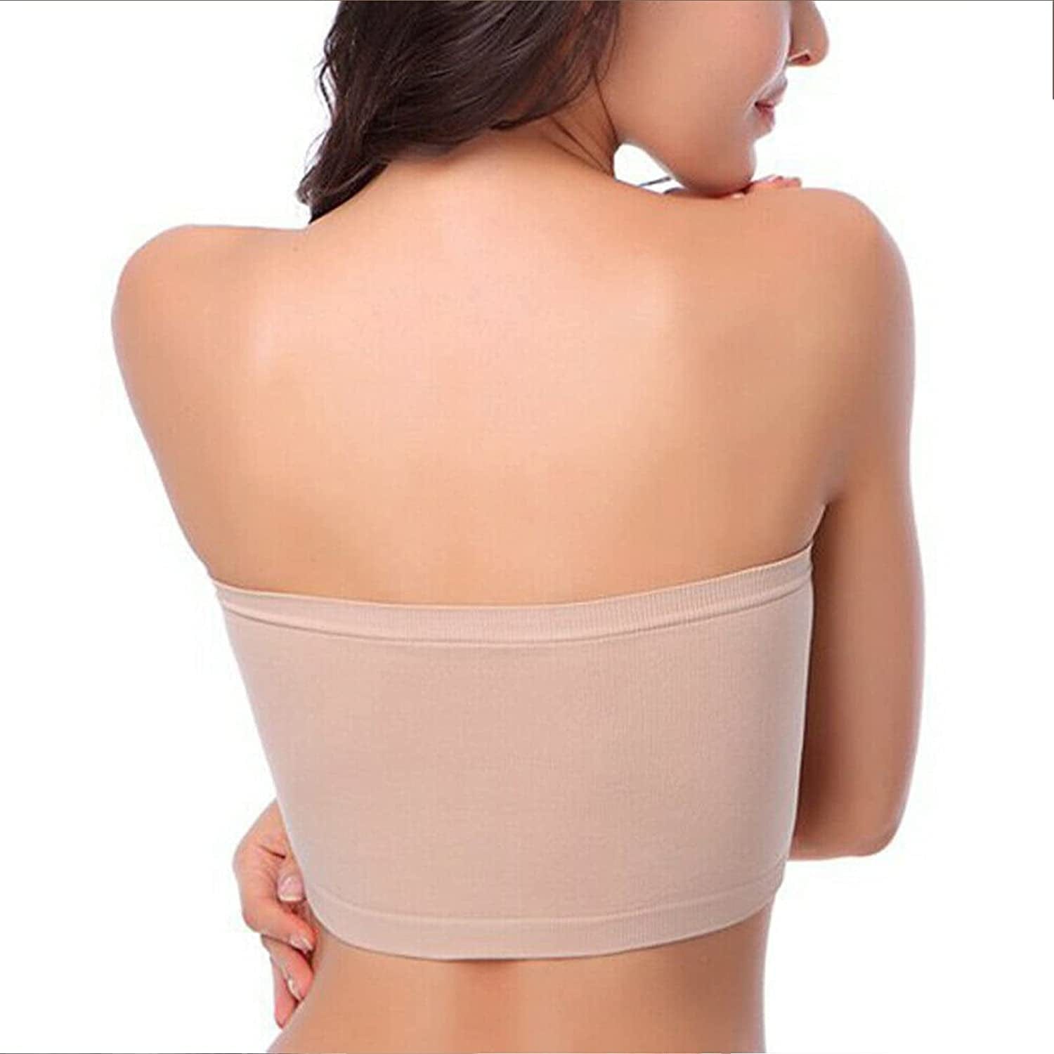 Wanture Women'S Padded Bandeau Bra, Strapless Basic Layer Summer Tube Top Bra Bralettes for Women 1-3 Packs