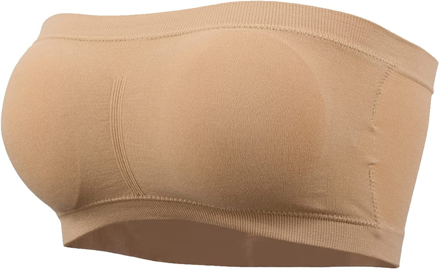 Wanture Women'S Padded Bandeau Bra, Strapless Basic Layer Summer Tube Top Bra Bralettes for Women 1-3 Packs