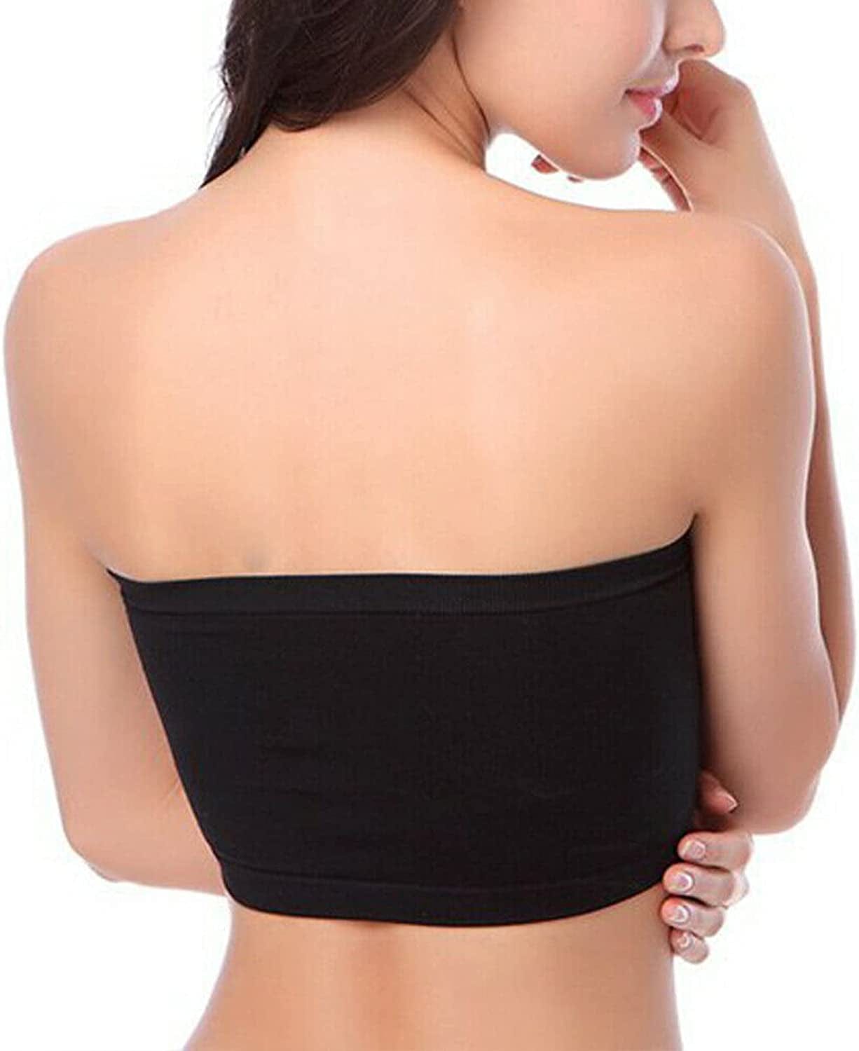 Wanture Women'S Padded Bandeau Bra, Strapless Basic Layer Summer Tube Top Bra Bralettes for Women 1-3 Packs