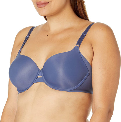 Warner'S Women'S Blissful Benefits Side Smoothing Underwire Bra Rich Black With Toasted Almond Contrast / 40C