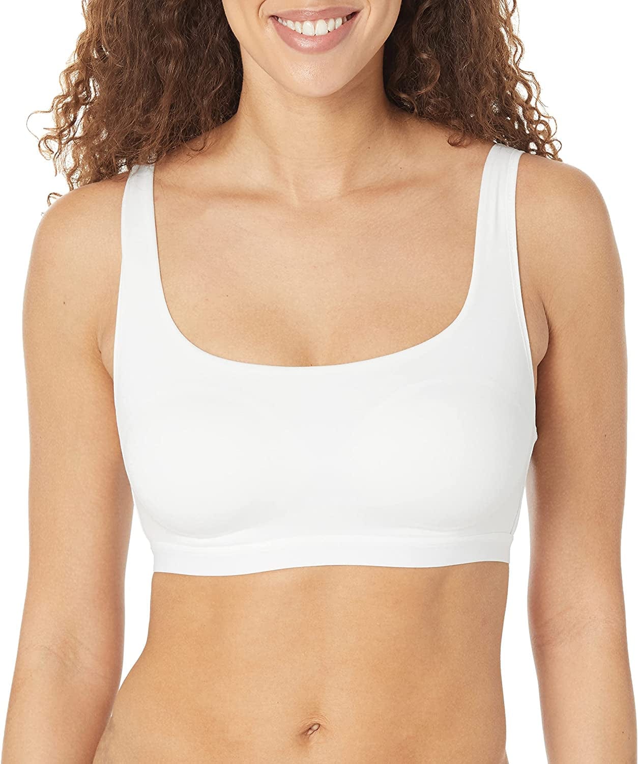 Warner'S Women'S Blissful Benefits Super Soft Straps Wireless Lightly Lined Comfort Bra Rm8141W White / X-Large