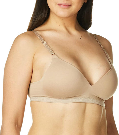 Warner'S Women'S Blissful Benefits Super Soft Wireless Lightly Lined Comfort Bra Rm1691W Toasted Almond / 40C