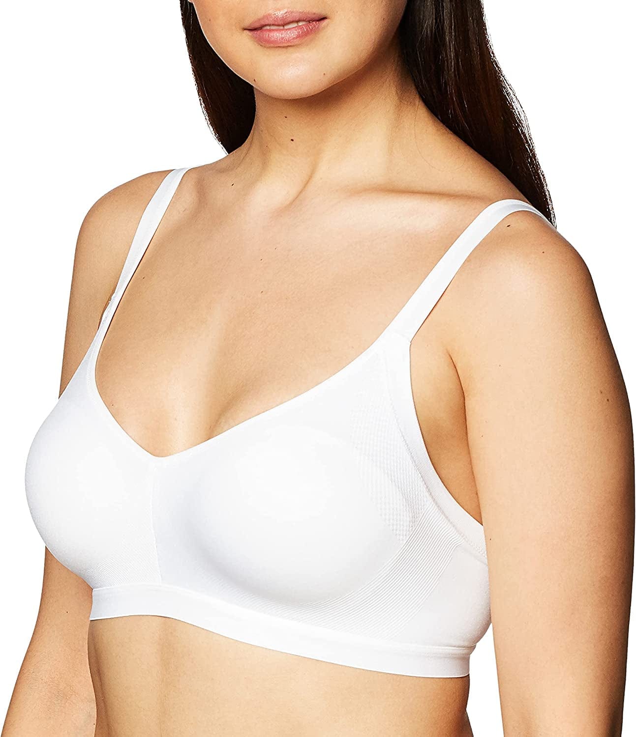 Warner'S Women'S Blissful Benefits Underarm-Smoothing with Seamless Stretch Wireless Lightly Lined Comfort Bra Rm3911W White / XX-Large