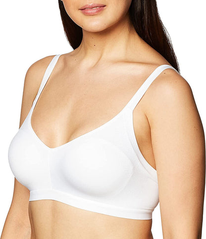 Warner'S Women'S Blissful Benefits Underarm-Smoothing with Seamless Stretch Wireless Lightly Lined Comfort Bra Rm3911W White / XX-Large