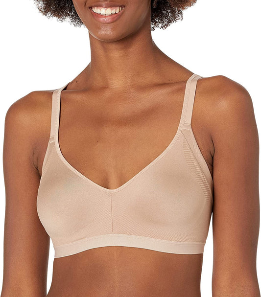 Warner'S Women'S Blissful Benefits Underarm-Smoothing with Seamless Stretch Wireless Lightly Lined Comfort Bra Rm3911W Toasted Almond / XX-Large