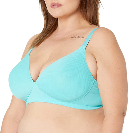Warner'S Women'S Breathe Freely Wireless Lightly Lined Lift T-Shirt Bra Rm5941A Aqua Rain / 38C