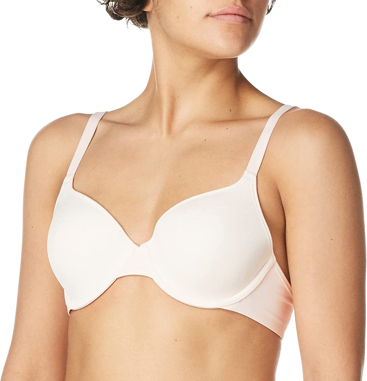 Warner'S Women'S Cloud 9 Super Soft, Naturally Shapes and Lifts Underwire Lightly Lined Convertible T-Shirt Bra Ra4781A Rosewater / 40C