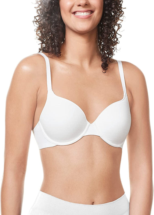 Warner'S Women'S Cloud 9 Super Soft, Naturally Shapes and Lifts Underwire Lightly Lined Convertible T-Shirt Bra Ra4781A Classic White / 40C