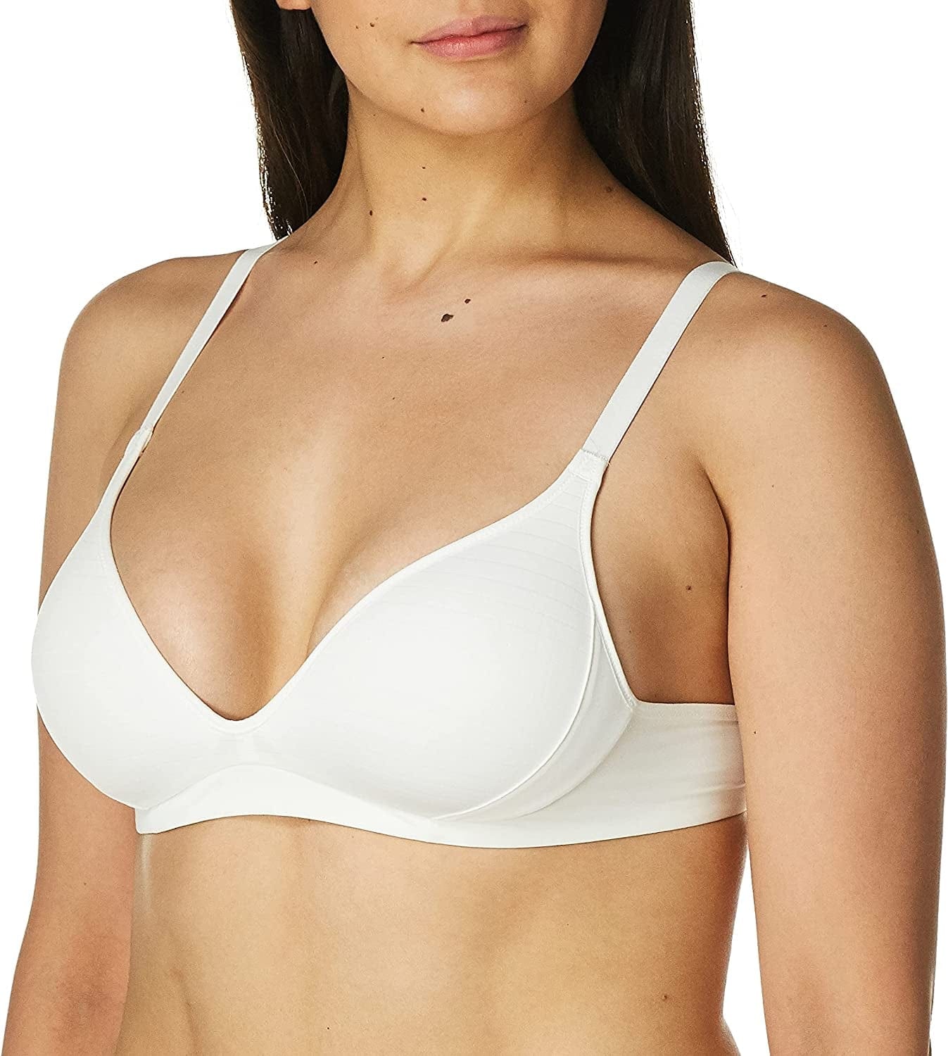 Warner'S Women'S Cloud 9 Super Soft, Naturally Shapes and Lifts Wireless Lightly Lined Convertible Comfort Bra Rm4781A Classic White / 40B