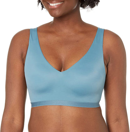 Warner'S Women'S Cloud 9 Super Soft, Smooth Invisible Look Wireless Lightly Lined Comfort Bra Rm1041A Aegean Blue / Large