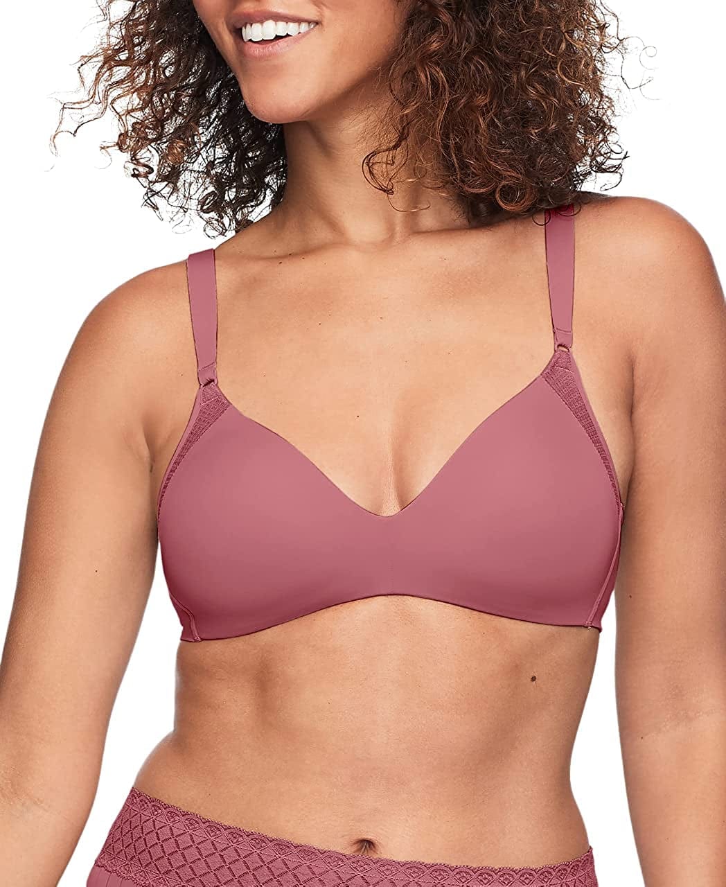Warner'S Women'S Cloud 9 Super Soft Wireless Lift Comfort Bra Rn2771A Hawthorn Rose / 40C
