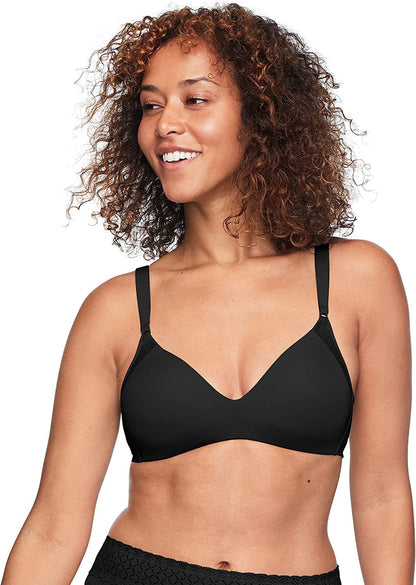 Warner'S Women'S Cloud 9 Super Soft Wireless Lift Comfort Bra Rn2771A Rich Black / 40C