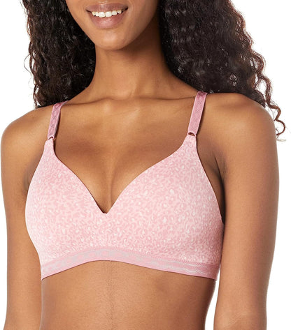 Warner'S Women'S Cloud 9 Super Soft Wireless Lightly Lined Comfort Bra 1269 Foxglove Baby Animal Print / 32C