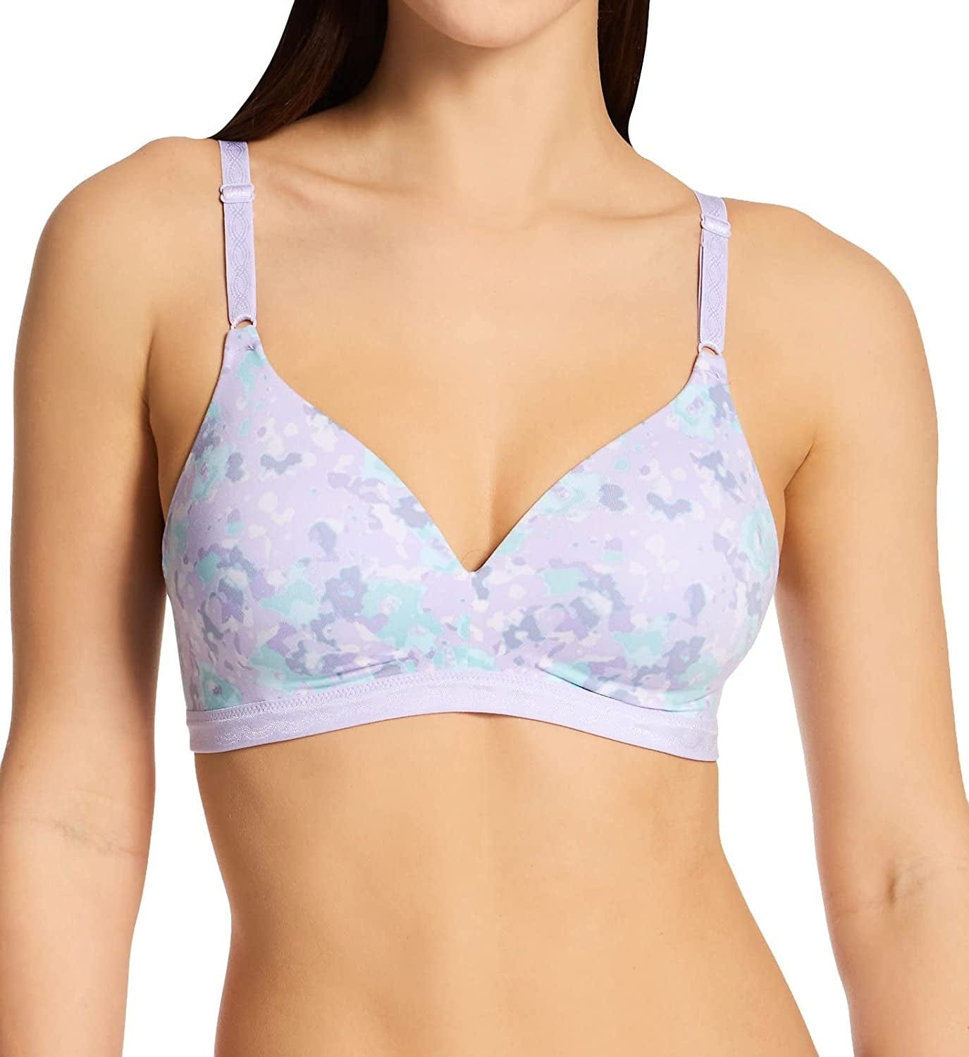 Warner'S Women'S Cloud 9 Super Soft Wireless Lightly Lined Comfort Bra 1269 Aurora Glowing Watercolor / 32B