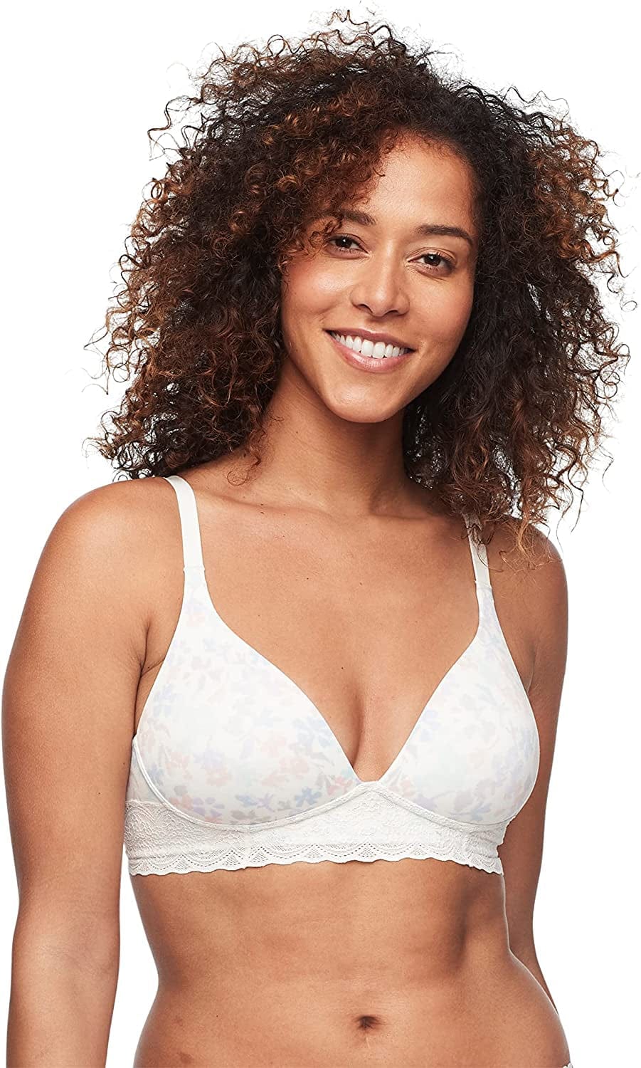 Warner'S Women'S Cloud 9 Super Soft Wireless Lightly Lined Comfort Bra Ro5691A Ivory Mist Pastel Patels / 36C