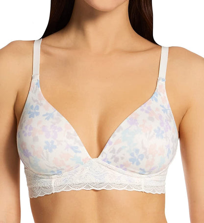 Warner'S Women'S Cloud 9 Super Soft Wireless Lightly Lined Comfort Bra Ro5691A Ivory Mist Pastel Patels / 38C