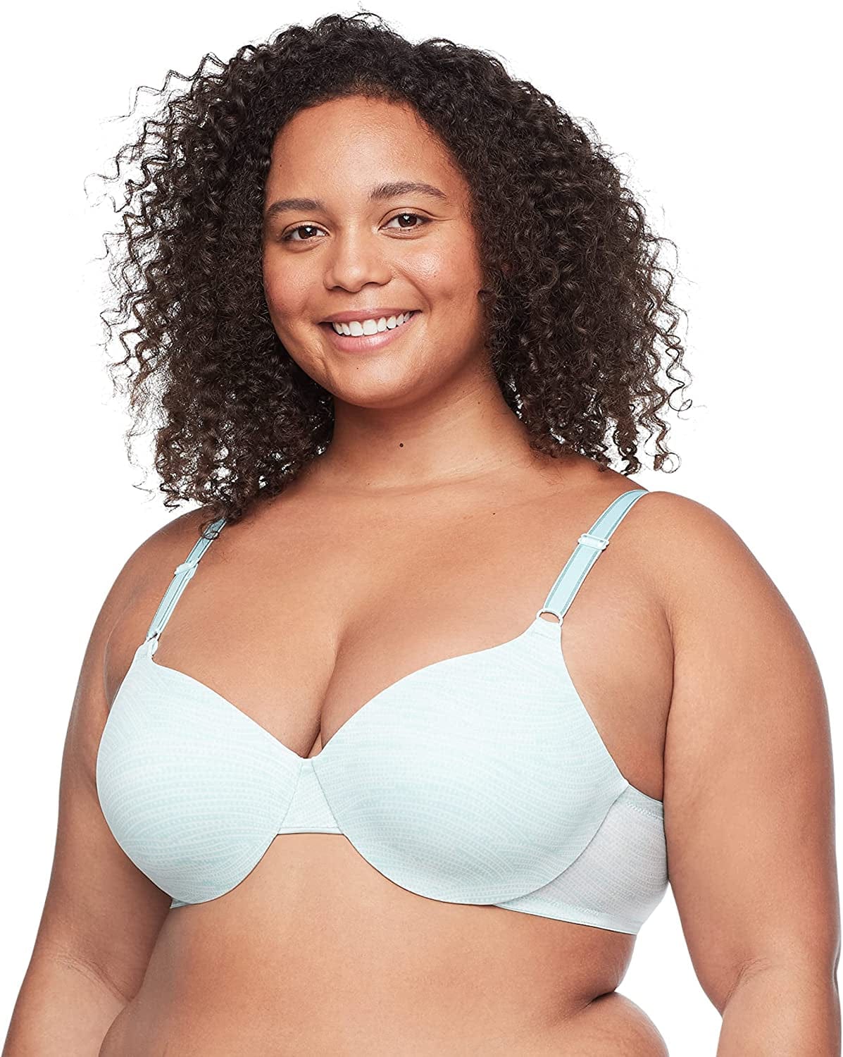 Warner'S Women'S Cushioned Underwire Lightly Lined T-Shirt Bra 1593 Canal Blue Wavy Geo / 40C