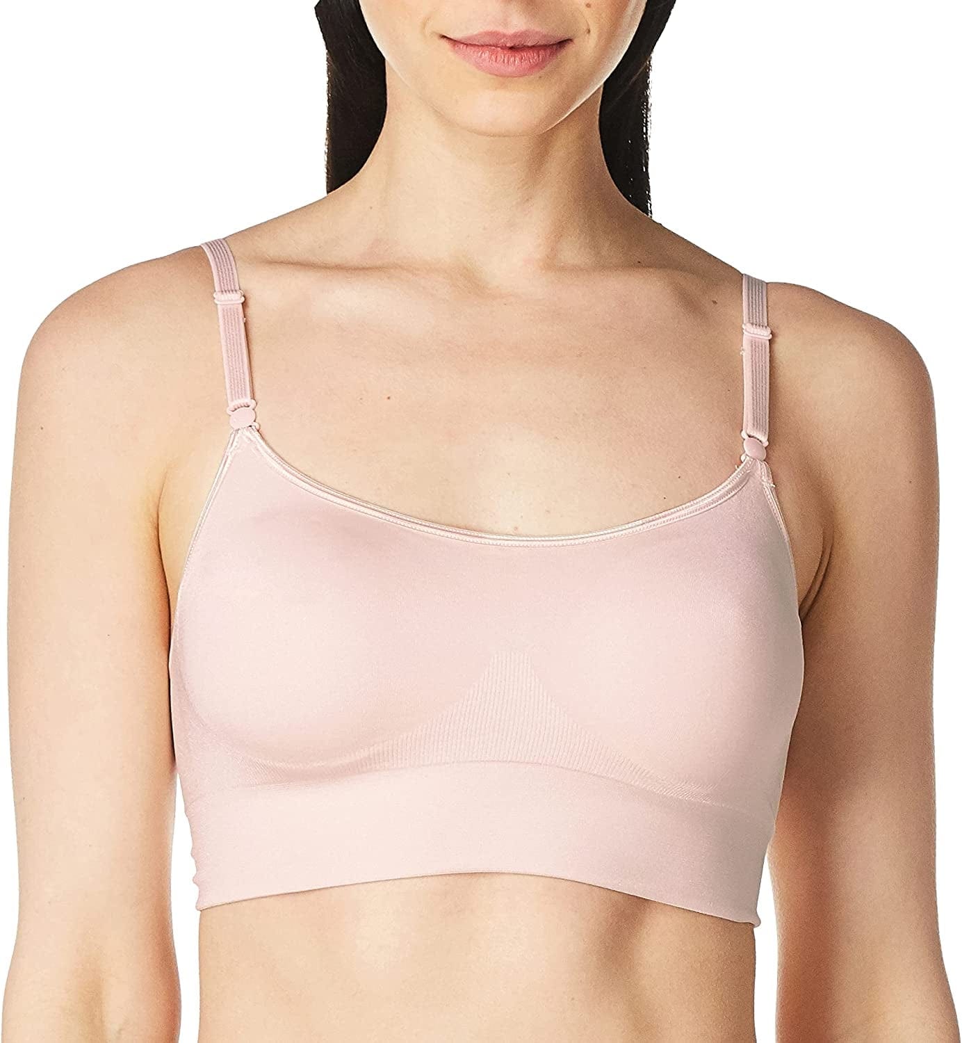 Warner'S Women'S Easy Does It Dig-Free Band with Seamless Stretch Wireless Lightly Lined Convertible Comfort Bra Rm0911A Rosewater / XX-Large