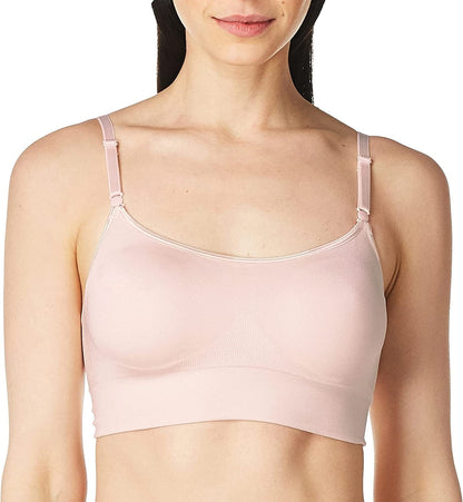 Warner'S Women'S Easy Does It Dig-Free Band with Seamless Stretch Wireless Lightly Lined Convertible Comfort Bra Rm0911A Rosewater / XX-Large