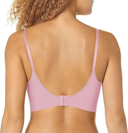 Warner'S Women'S Easy Does It Dig-Free Band with Seamless Stretch Wireless Lightly Lined Convertible Comfort Bra Rm0911A