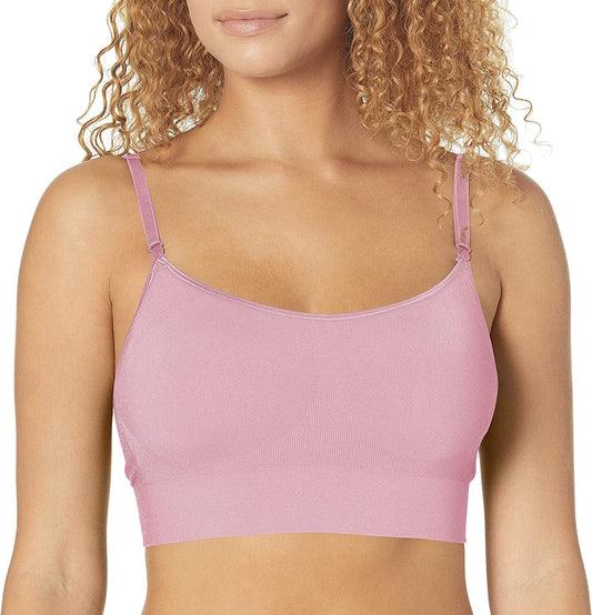 Warner'S Women'S Easy Does It Dig-Free Band with Seamless Stretch Wireless Lightly Lined Convertible Comfort Bra Rm0911A Lavender Rose / Large