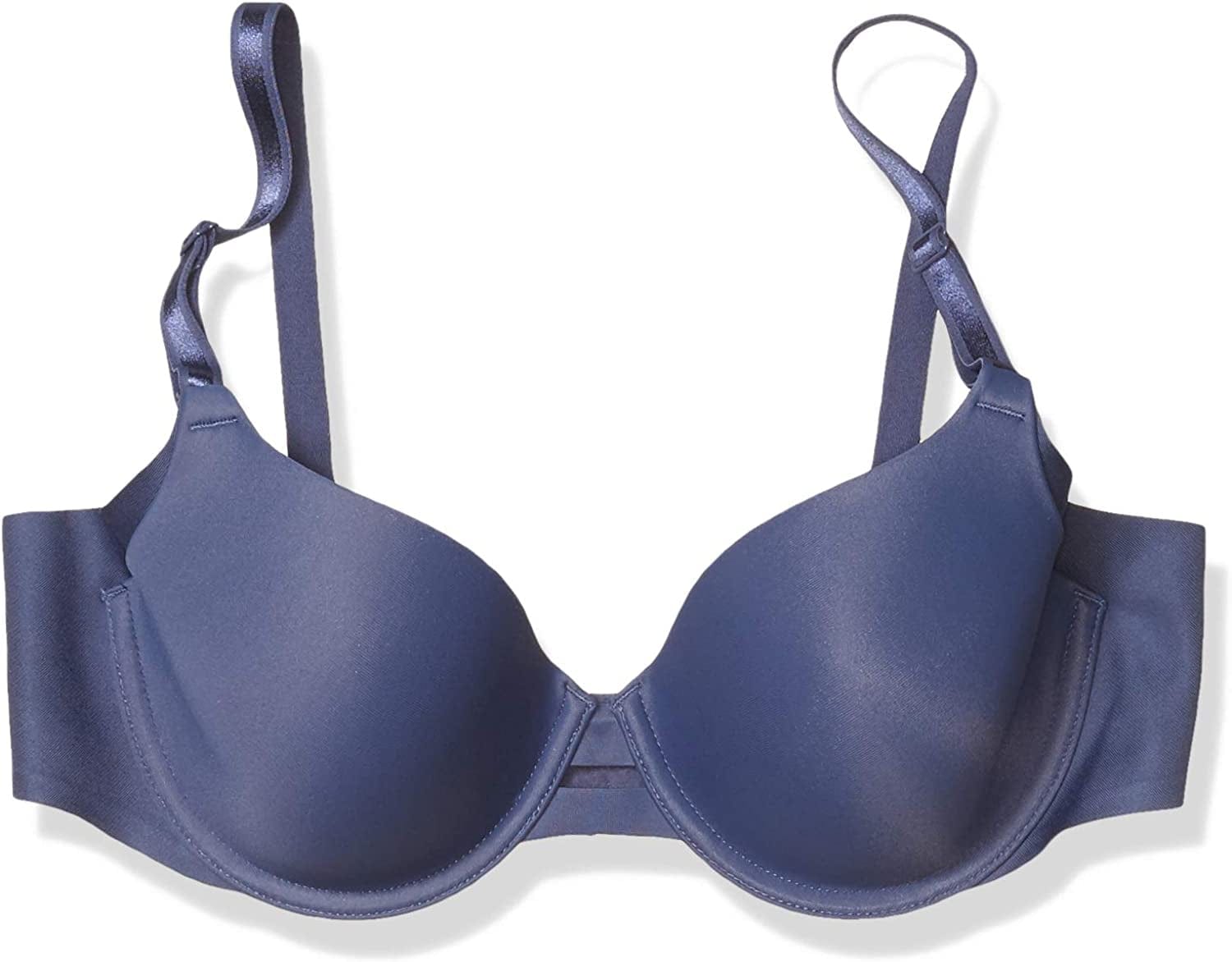 Warner'S Women'S Easy Does It No Bulge Wire-Free-Bra Graphite Gray With Lavender Bloom Contrast / 34B