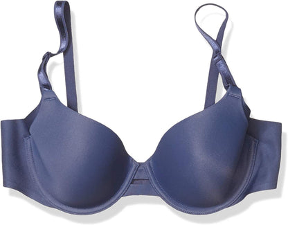 Warner'S Women'S Easy Does It No Bulge Wire-Free-Bra Graphite Gray With Lavender Bloom Contrast / 34B