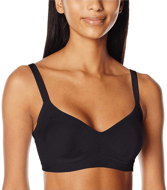 Warner's Women's Easy Does It No Bulge Wire-Free Bra Rich Black / X-Large