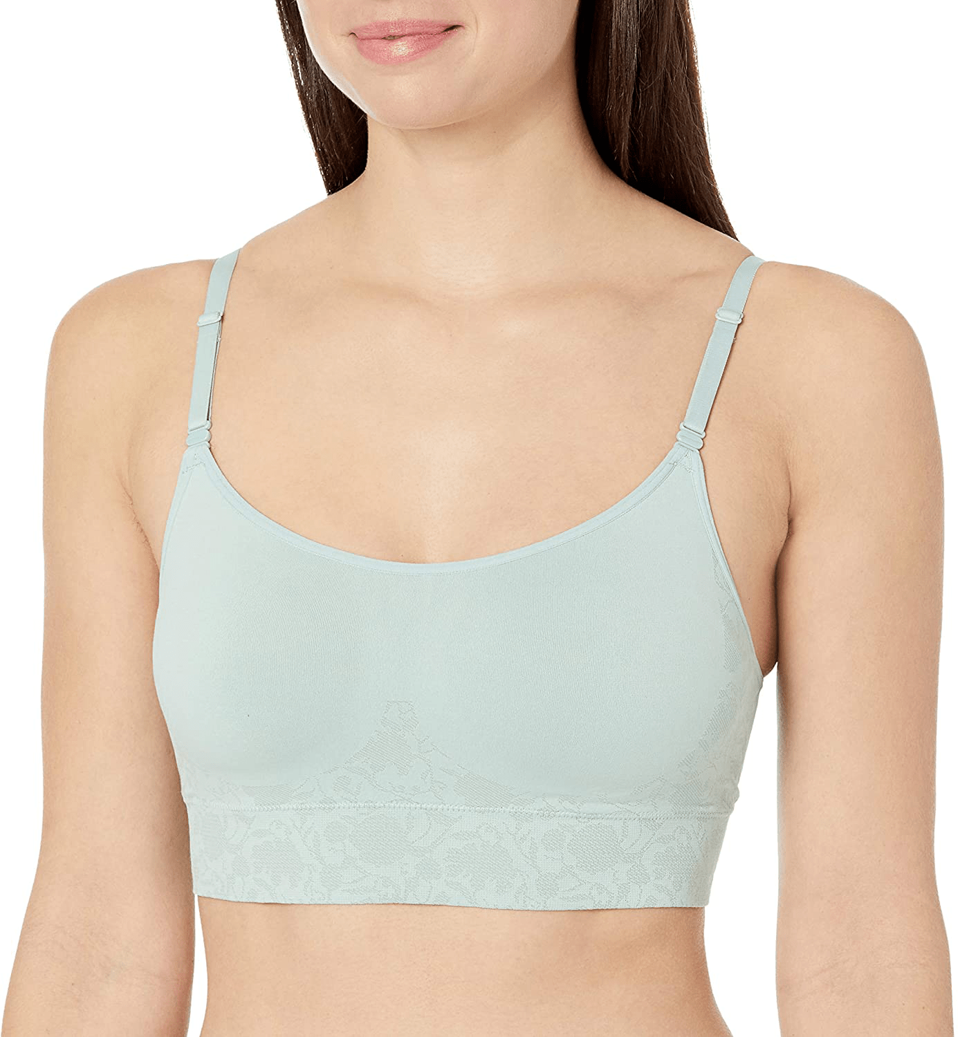 Warner's Women's Easy Does It No Dig Wire-Free Bra Aqua Frost / Large