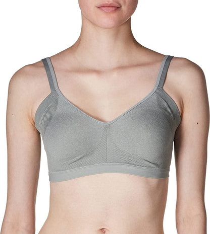 Warner'S Women'S Easy Does It Underarm Smoothing with Seamless Stretch Wireless Lightly Lined Comfort Bra Rm3911A Grey Heather / Medium
