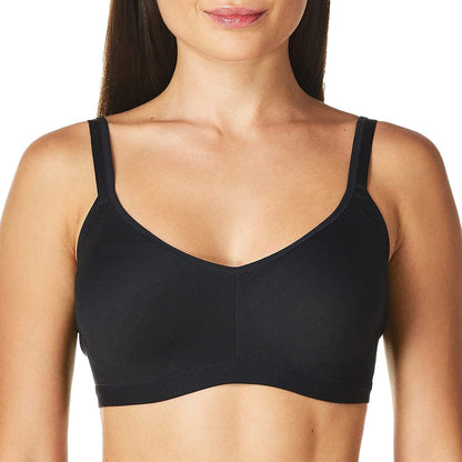 Warner'S Women'S Easy Does It Underarm Smoothing with Seamless Stretch Wireless Lightly Lined Comfort Bra Rm3911A Rich Black / Medium