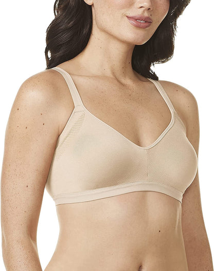 Warner'S Women'S Easy Does It Underarm Smoothing with Seamless Stretch Wireless Lightly Lined Comfort Bra Rm3911A Butterscotch / Medium