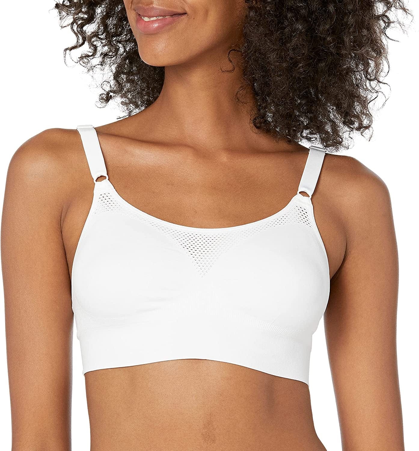 Warner'S Women'S Easy Does It Wire-Free 2-Ply Bra White / Small