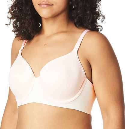 Warner'S Women'S Elements of Bliss Cushioned Underwire Lightly Lined Convertible T-Shirt Bra Ra2041A Rosewater / 34C