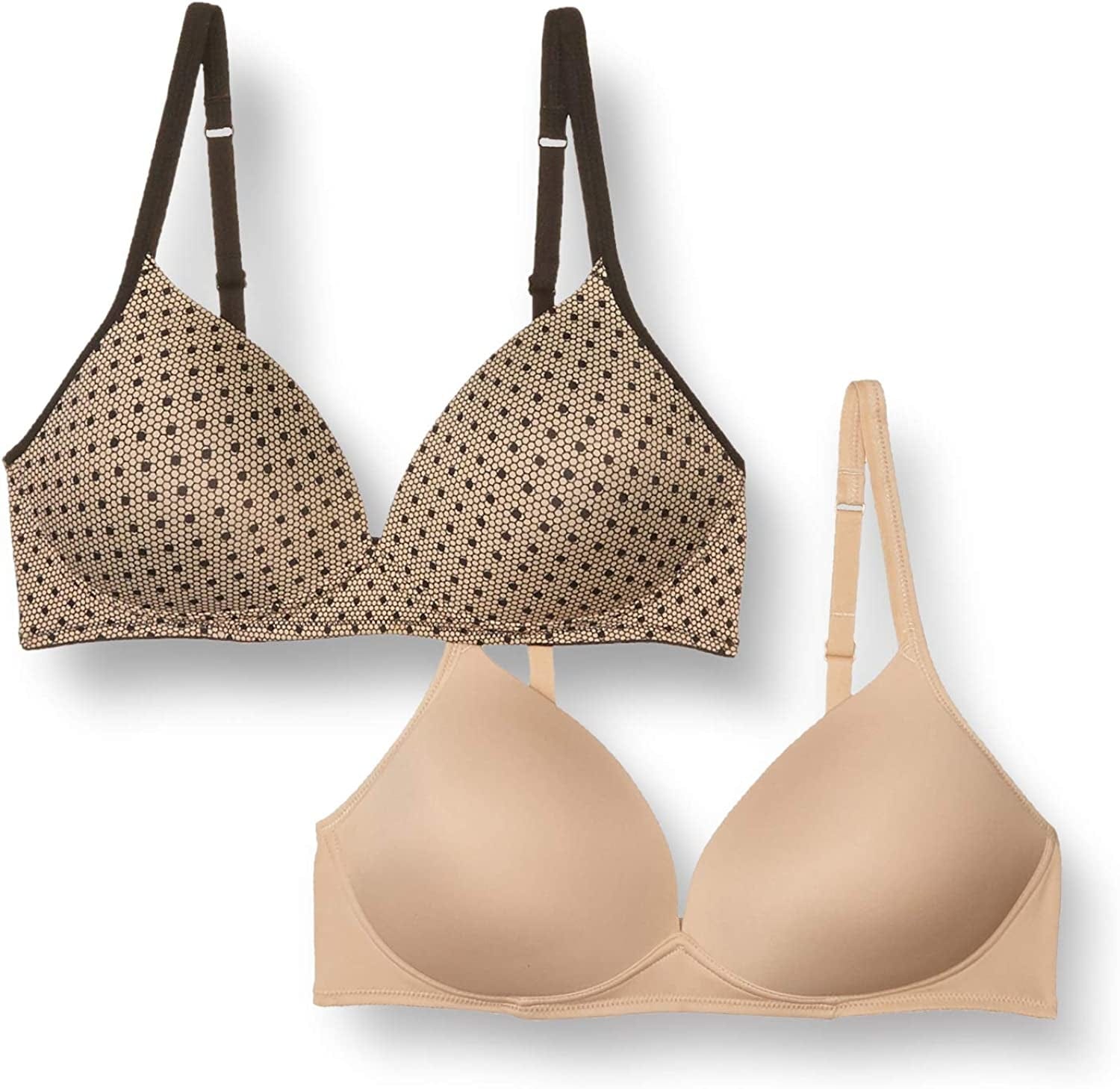 Warner'S Women'S Elements of Bliss Wirefree Lift Bra Toasted Almond/Black Lace Print / 2 / 38C
