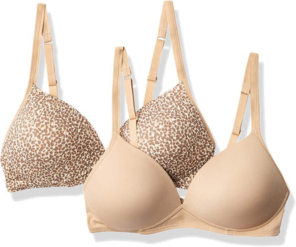 Warner'S Women'S Elements of Bliss Wirefree Lift Bra Graphic Animal / Toasted Almond / 2 / 38C