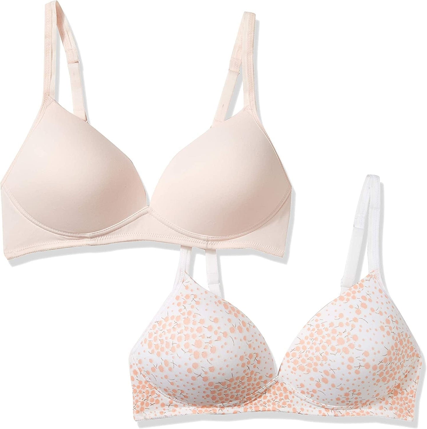 Warner'S Women'S Elements of Bliss Wirefree Lift Bra Peach Glow Feathery Blossoms/Rosewater / 2 / 38C