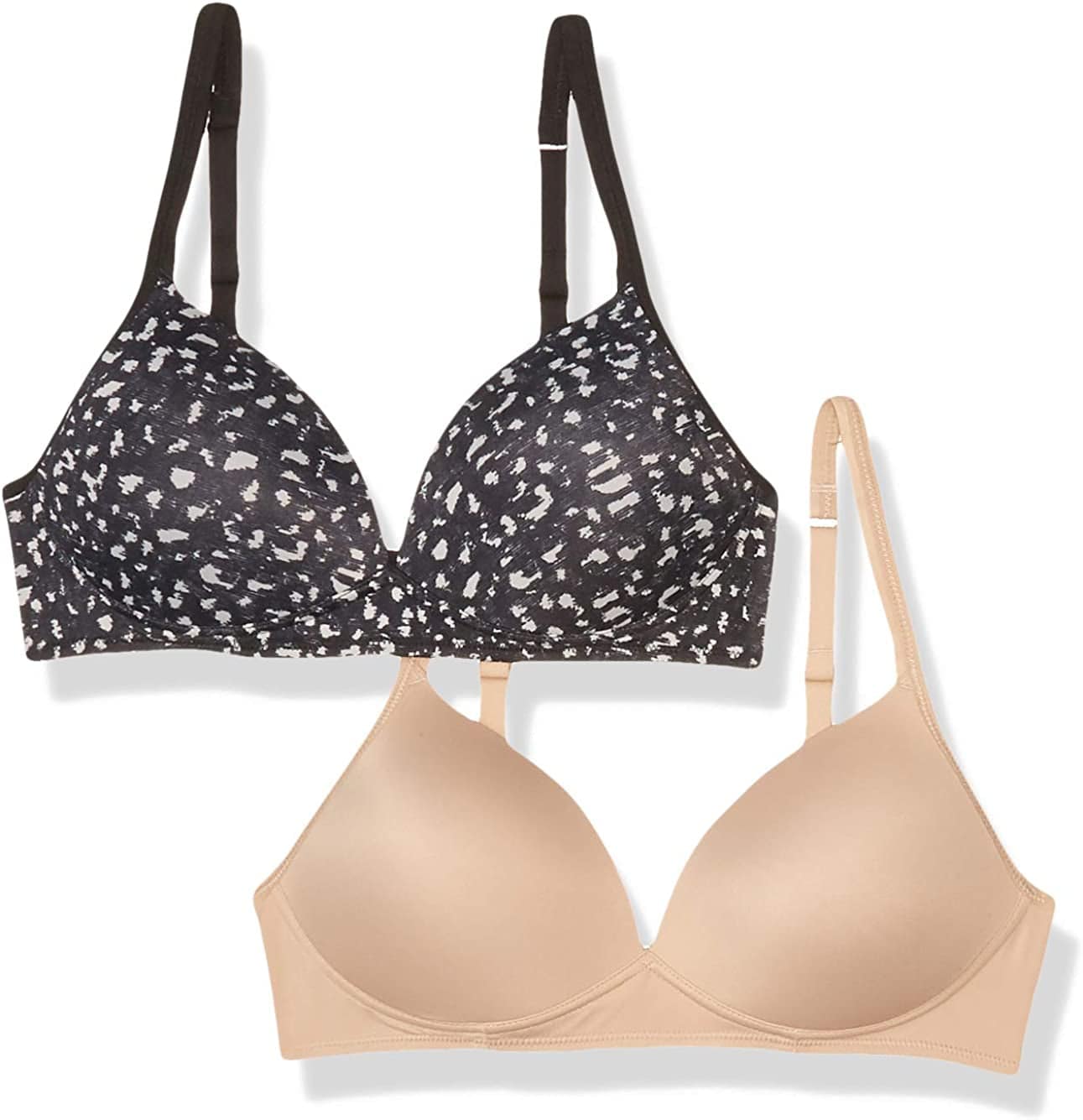 Warner'S Women'S Elements of Bliss Wirefree Lift Bra Black Ikat Spots/Toasted Almond / 2 / 38C