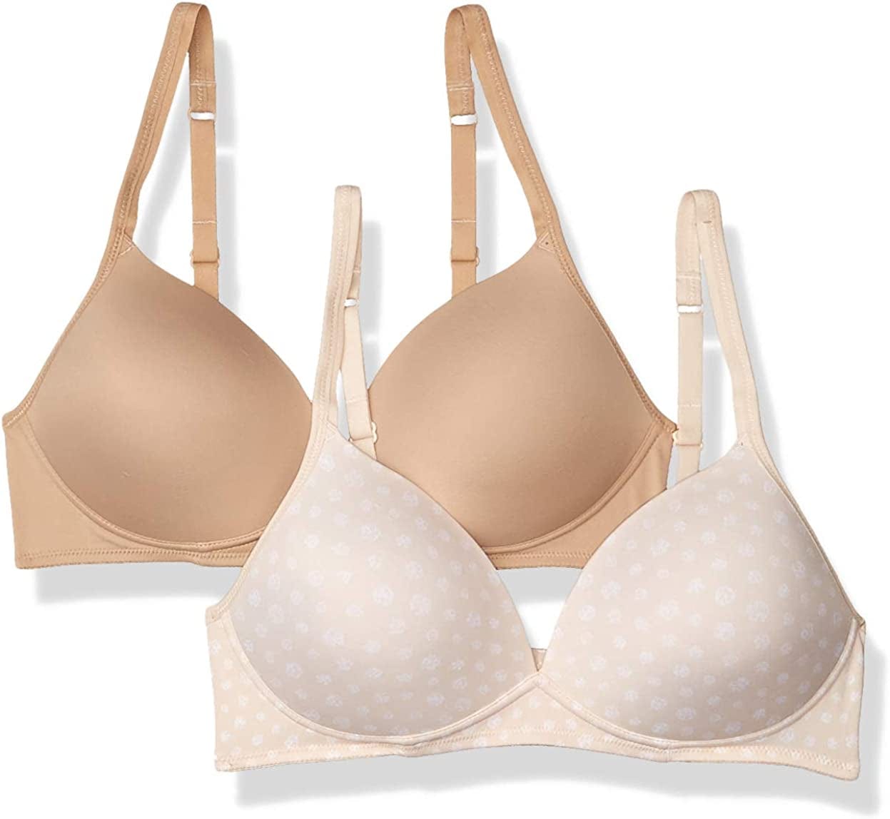 Warner'S Women'S Elements of Bliss Wirefree Lift Bra Toasted Almond / Butterscotch Ditsy Burst Print / 2 / 38C