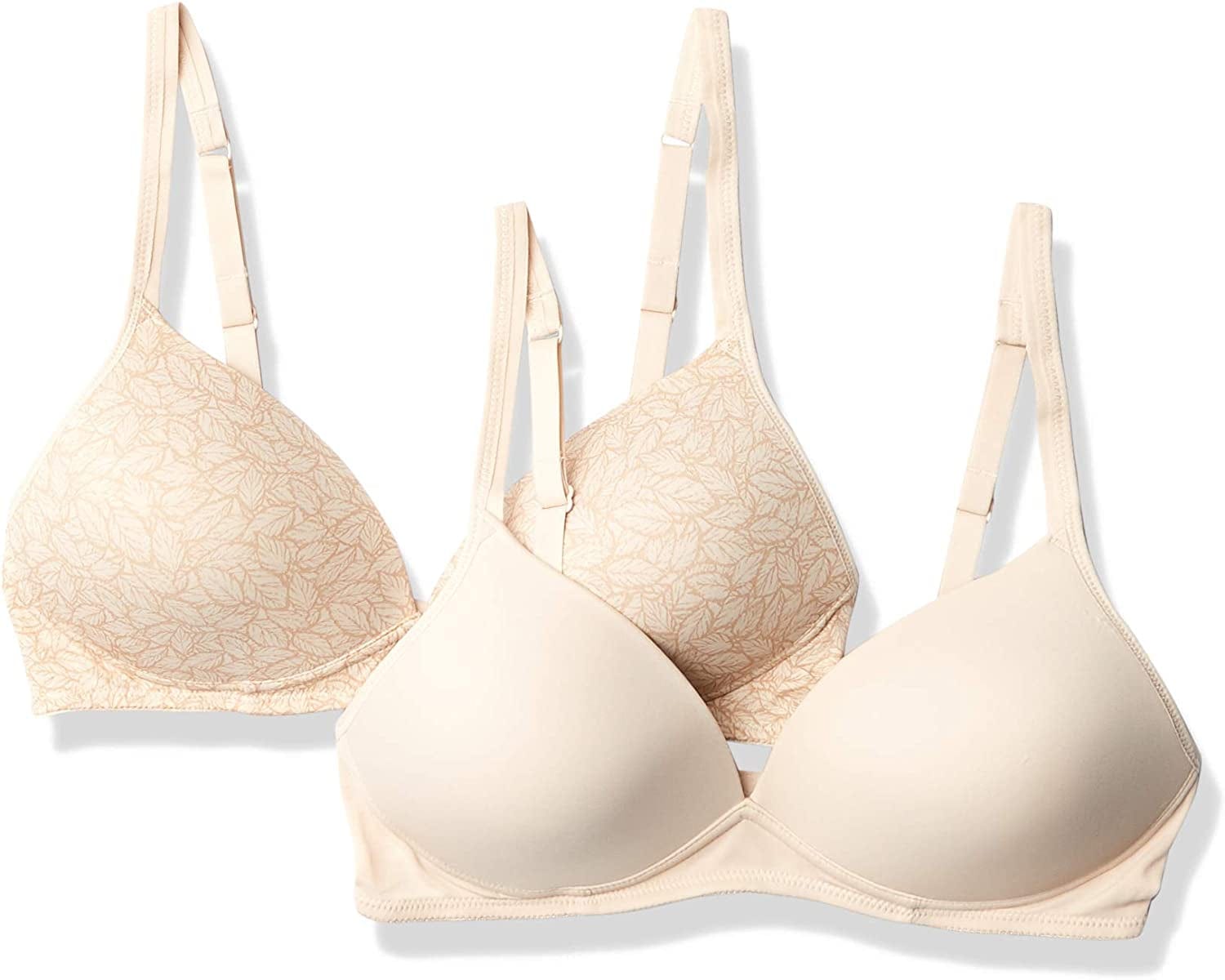 Warner'S Women'S Elements of Bliss Wirefree Lift Bra Butterscotch Allover Leaves/Butterscotch / 2 / 36C