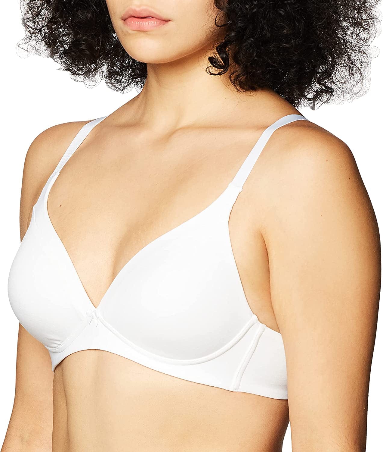 Warner'S Women'S Invisible Bliss Cotton Comfort Wireless Lift T-Shirt Bra Rn0141A White / 36D