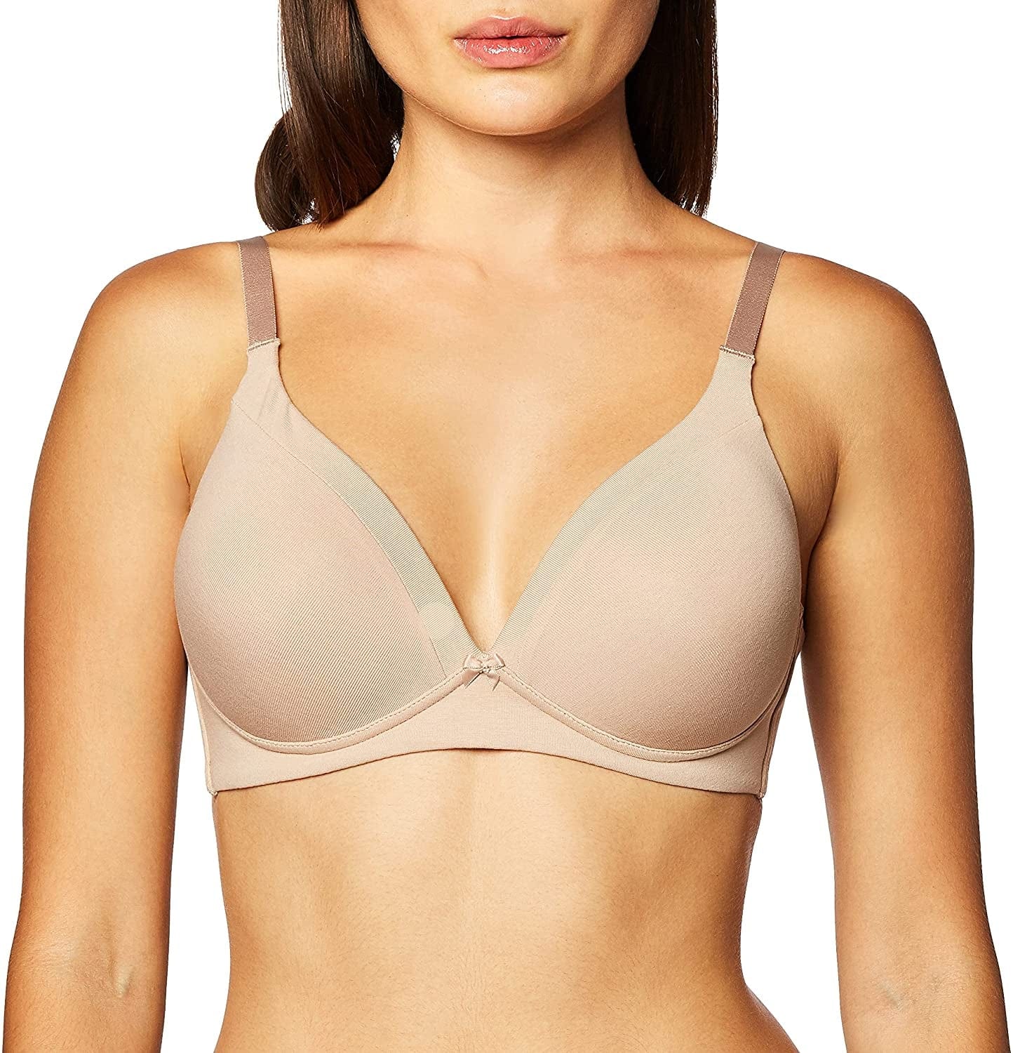 Warner'S Women'S Invisible Bliss Cotton Comfort Wireless Lift T-Shirt Bra Rn0141A Toasted Almond / 36D
