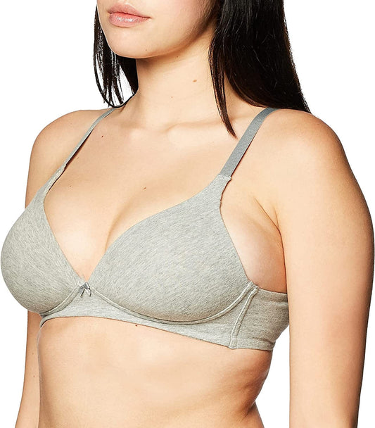 Warner'S Women'S Invisible Bliss Cotton Comfort Wireless Lift T-Shirt Bra Rn0141A Light Grey Heather / 40C