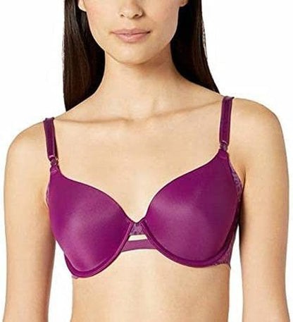 Warner'S Women'S No Side Effects Full Coverage Underwire Bra Inverse Animal Cabernet Jewel / 38D